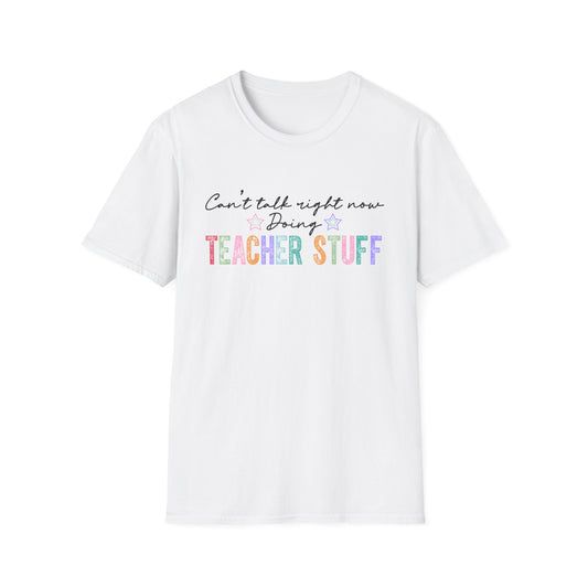 Teacher Vibes Unisex Softstyle T-Shirt - Perfect Gift for Educators, Back to School, Teacher Appreciation, Casual Wear, Classroom Style