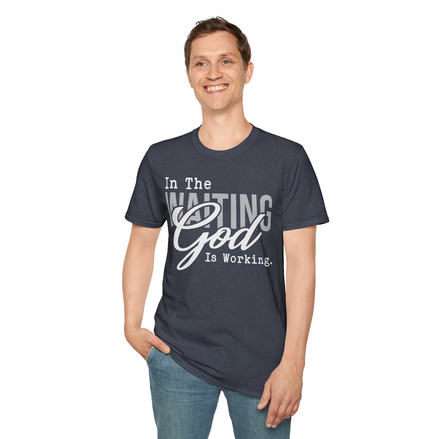 Faith-Inspired Unisex T-Shirt – Waiting on God Design, Spiritual Shirt, Christian Gift, Inspirational Apparel, Faith-Based Wear