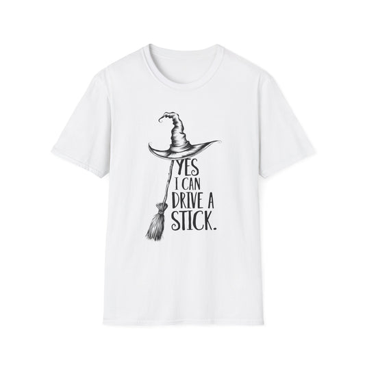 Funny Witch T-Shirt for Halloween, Unisex Softstyle Tee, Drive a Stick Shirt, Gift for Witch Lovers, Spooky Season Top, Cute Halloween [...]