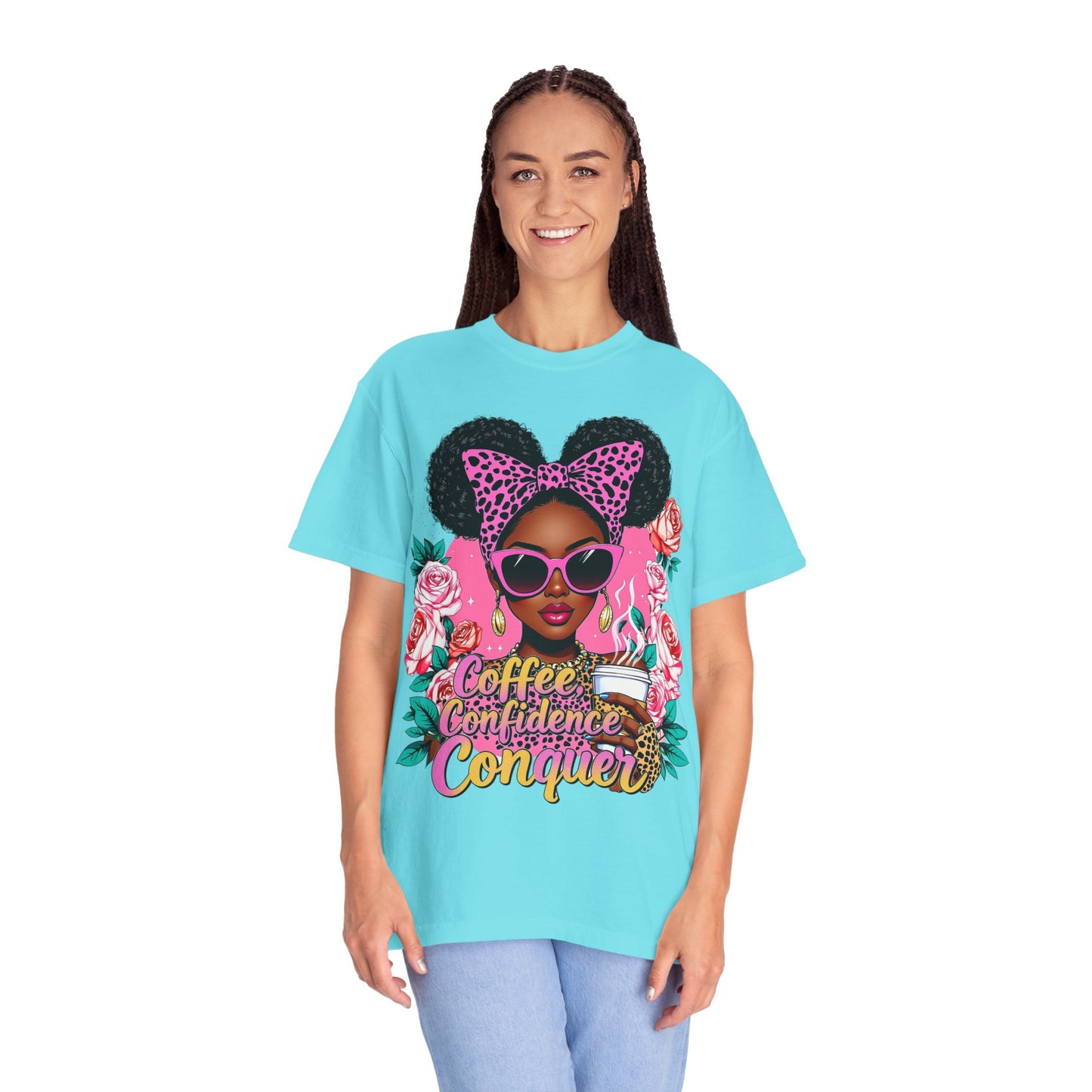 Empowering Coffee Queen T-Shirt, Confidence Tee, Motivational Shirt, Gift for Her, Inspirational Apparel
