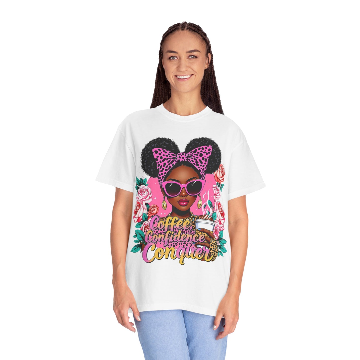 Empowering Coffee Queen T-Shirt, Confidence Tee, Motivational Shirt, Gift for Her, Inspirational Apparel