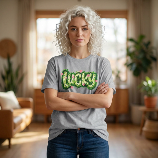 Lucky Clover T-Shirt — St. Patrick's Day Floral Graphic Tee