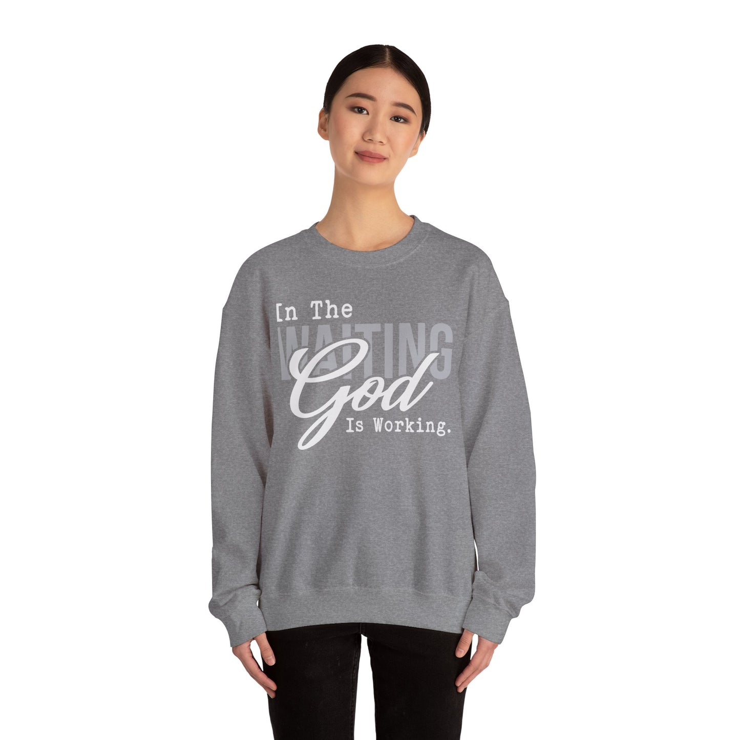 Inspirational Unisex Sweatshirt - 'In The Waiting God Is Working' - Cozy Gift for Faithful Friends, Spiritual Motivational Wear, [...]
