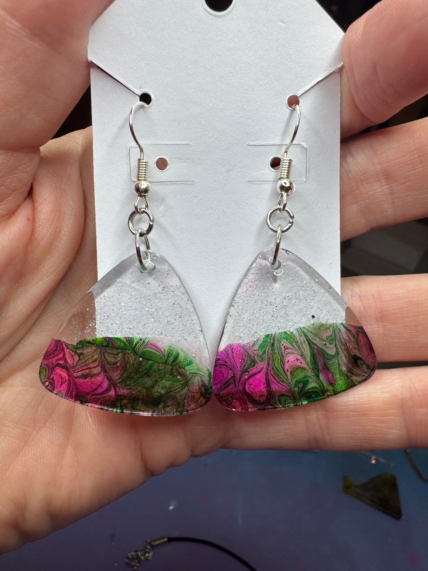 Bloom Horizon Resin Drop Earrings 🌸