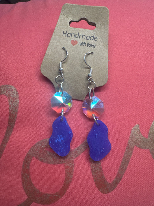 Purple Resin Earrings