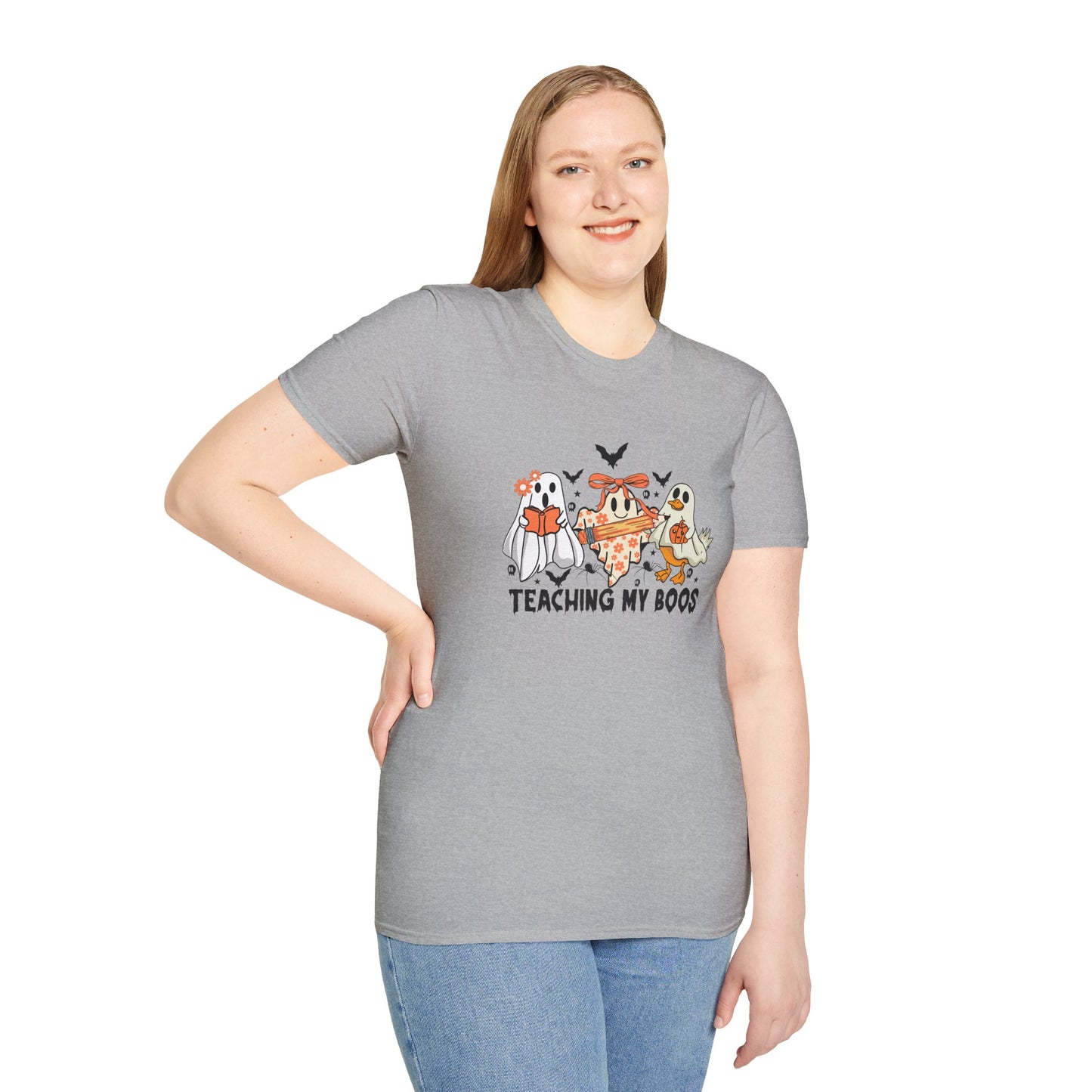 Teaching My Boos Halloween Unisex T-Shirt, Spooky Tee, Kids Play Shirt, Halloween Costume Shirt, Ghosts and Monsters Apparel