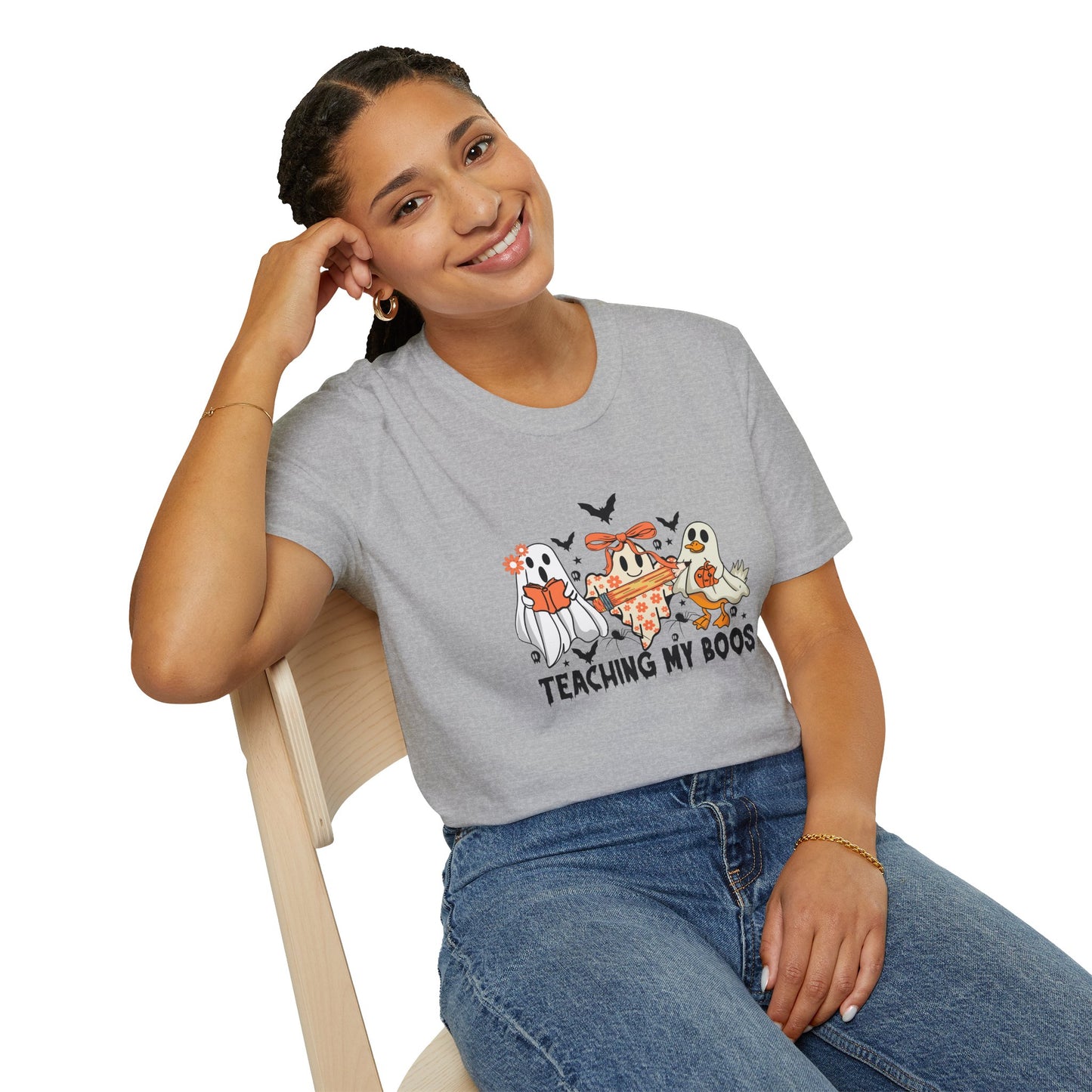 Teaching My Boos Halloween Unisex T-Shirt, Spooky Tee, Kids Play Shirt, Halloween Costume Shirt, Ghosts and Monsters Apparel