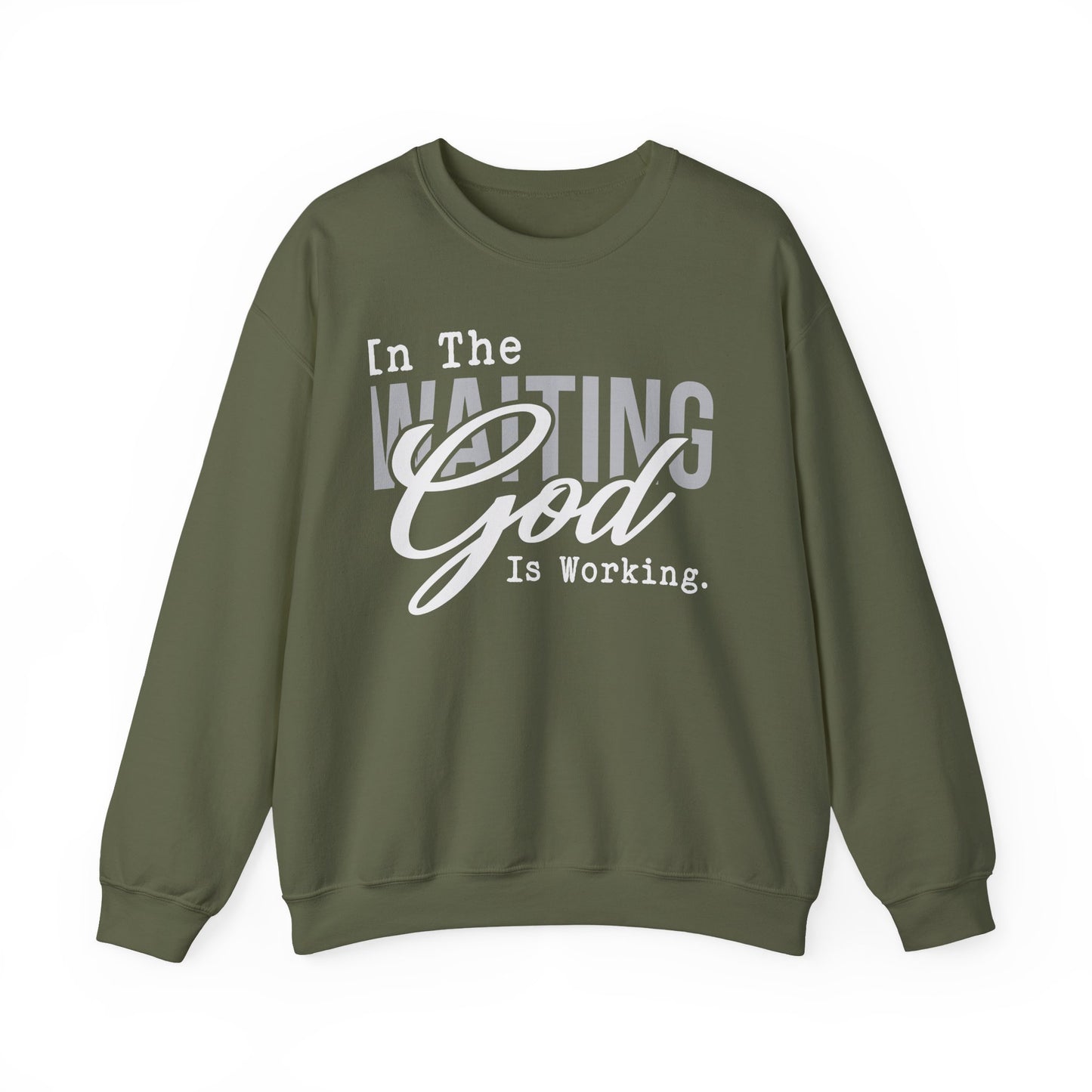 Inspirational Unisex Sweatshirt - 'In The Waiting God Is Working' - Cozy Gift for Faithful Friends, Spiritual Motivational Wear, [...]