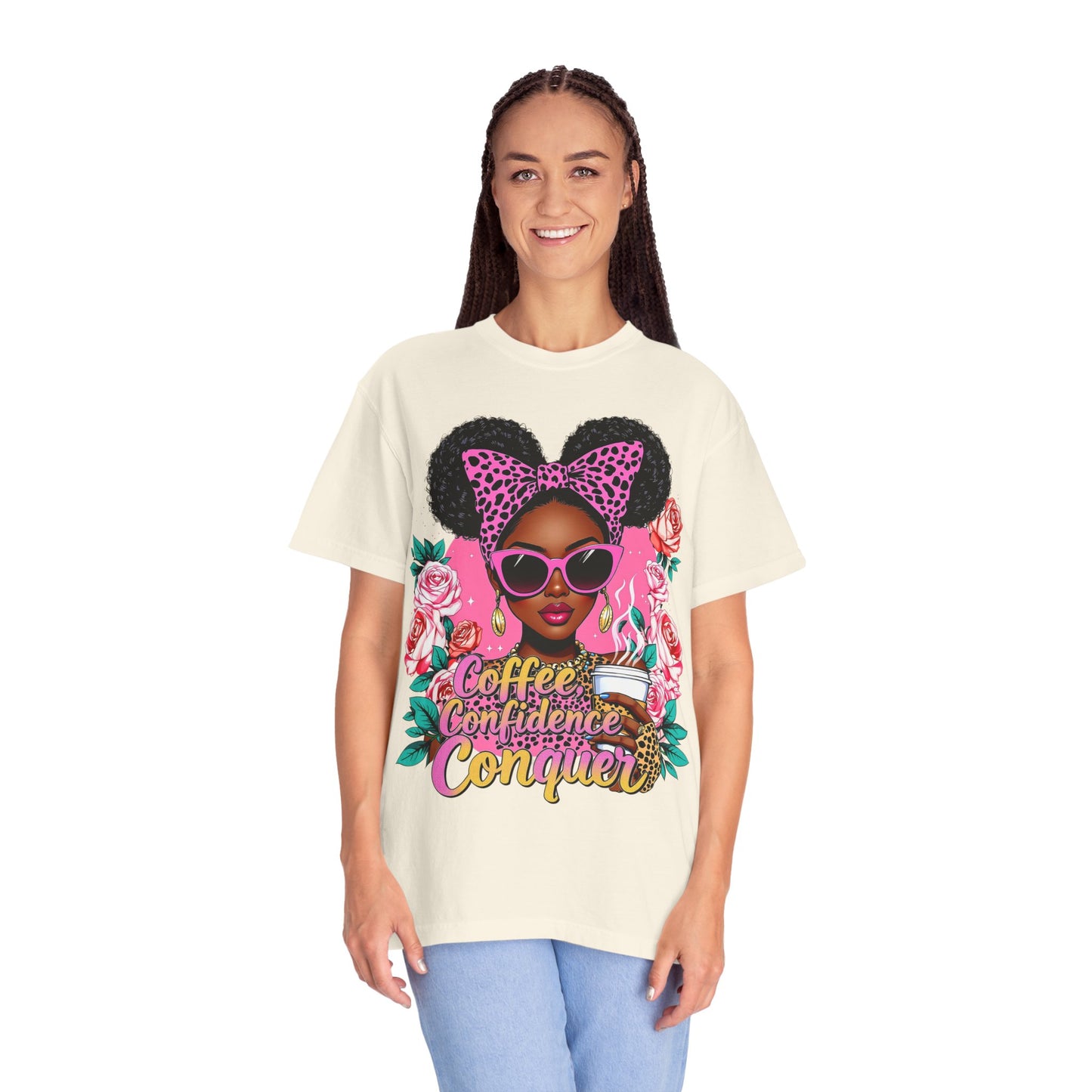 Empowering Coffee Queen T-Shirt, Confidence Tee, Motivational Shirt, Gift for Her, Inspirational Apparel