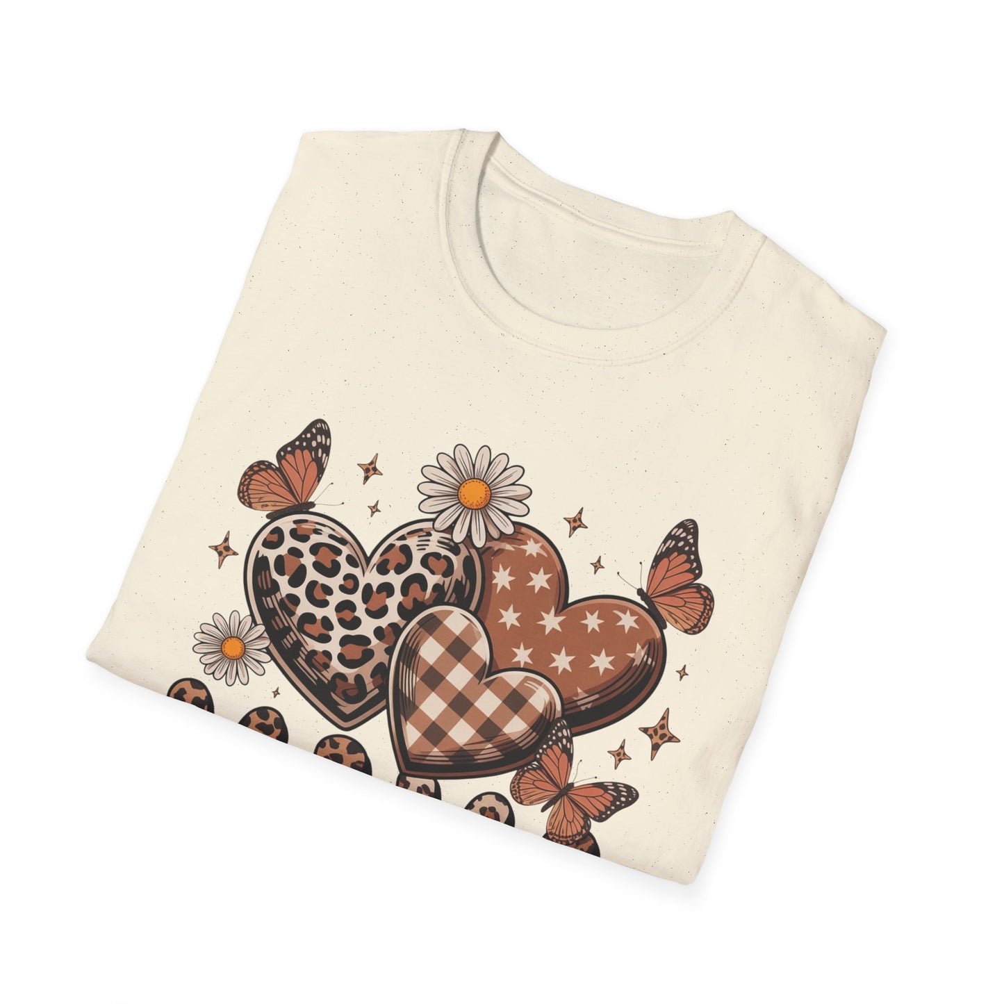 Mama Leopard & Plaid Hearts T-Shirt – Boho Mom Graphic Tee