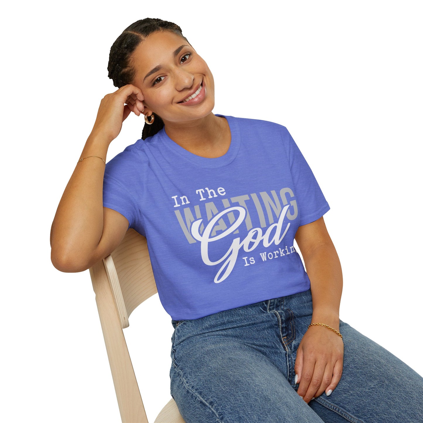 Faith-Inspired Unisex T-Shirt – Waiting on God Design, Spiritual Shirt, Christian Gift, Inspirational Apparel, Faith-Based Wear