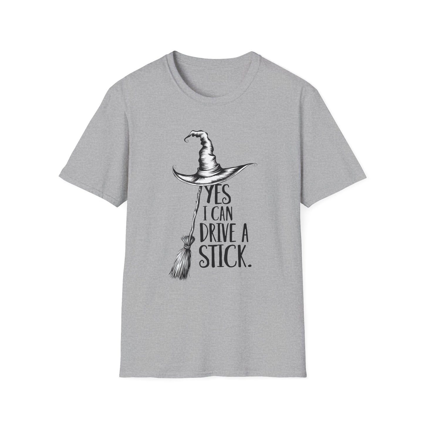 Funny Witch T-Shirt for Halloween, Unisex Softstyle Tee, Drive a Stick Shirt, Gift for Witch Lovers, Spooky Season Top, Cute Halloween [...]