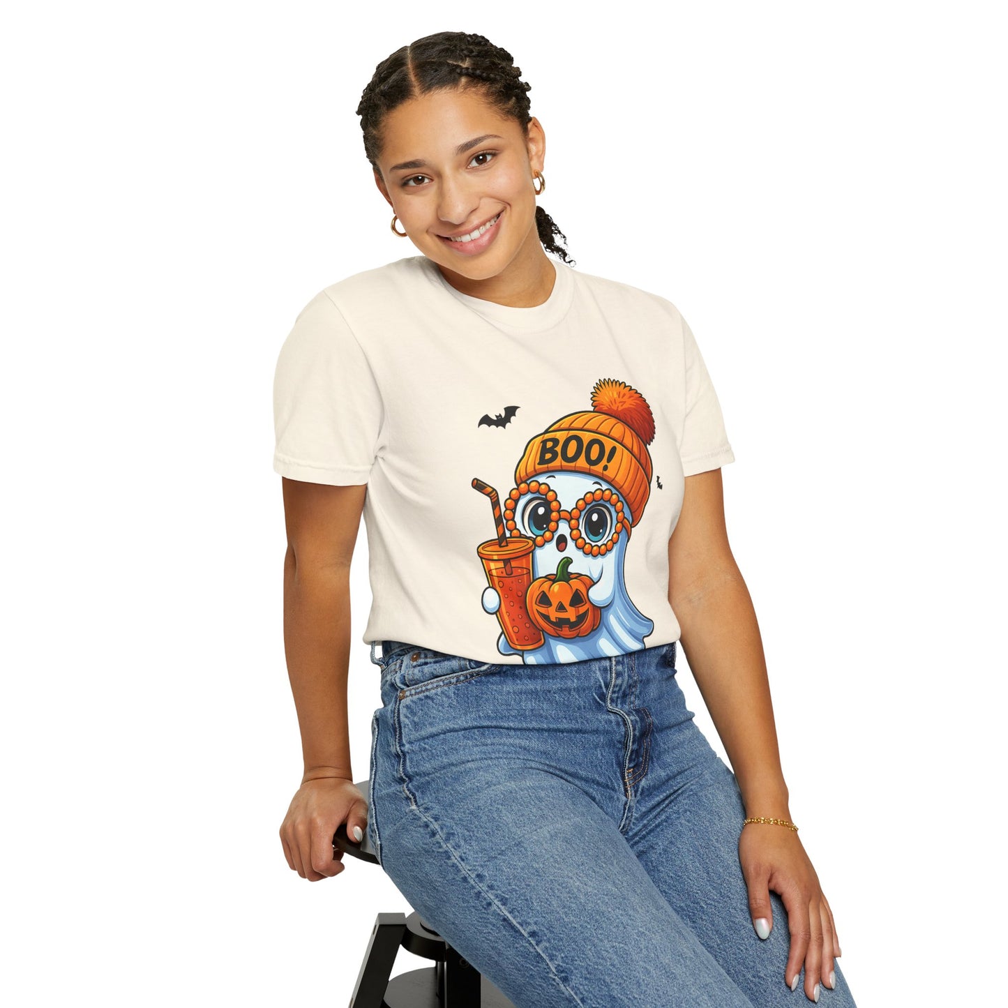 Halloween Ghost T-shirt, Comfortable Unisex Tee, Boo Theme Shirt, Fall Fashion, Spooky Season Gift