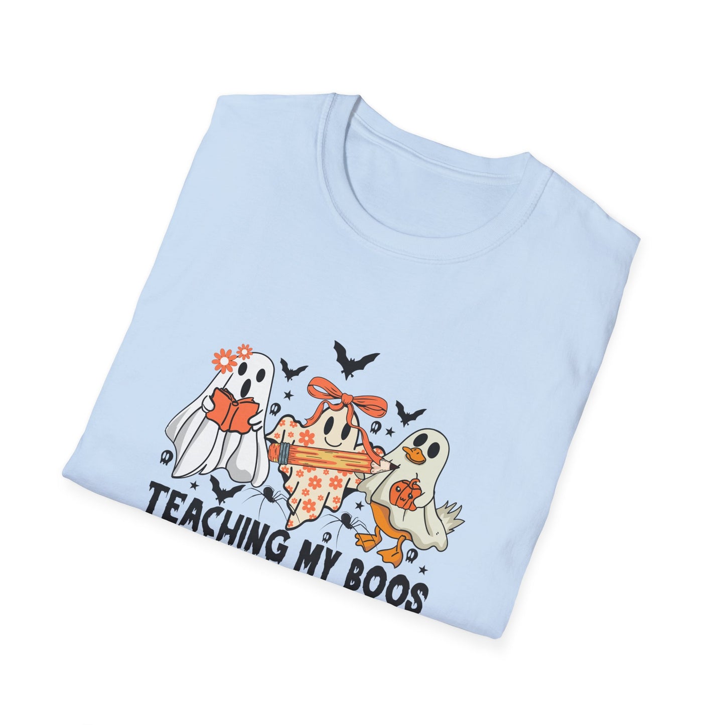 Teaching My Boos Halloween Unisex T-Shirt, Spooky Tee, Kids Play Shirt, Halloween Costume Shirt, Ghosts and Monsters Apparel