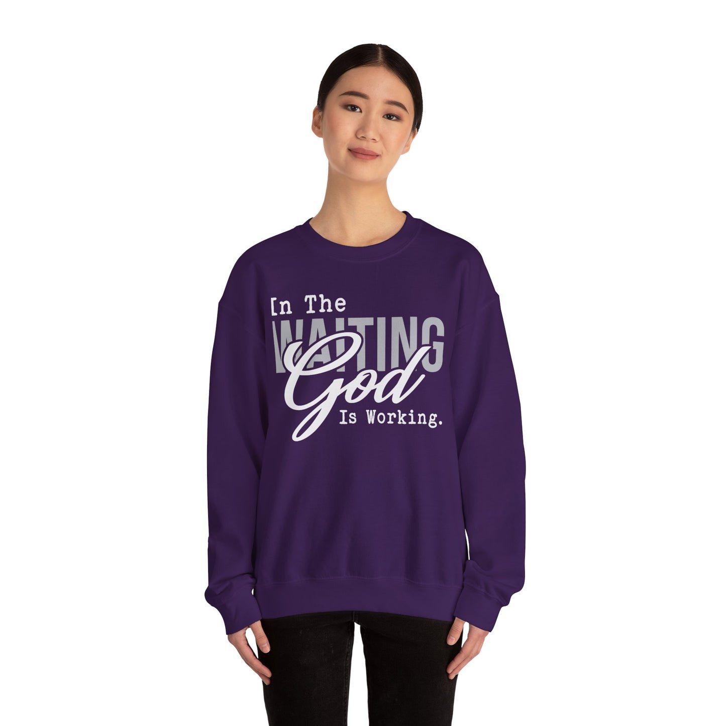 Inspirational Unisex Sweatshirt - 'In The Waiting God Is Working' - Cozy Gift for Faithful Friends, Spiritual Motivational Wear, [...]