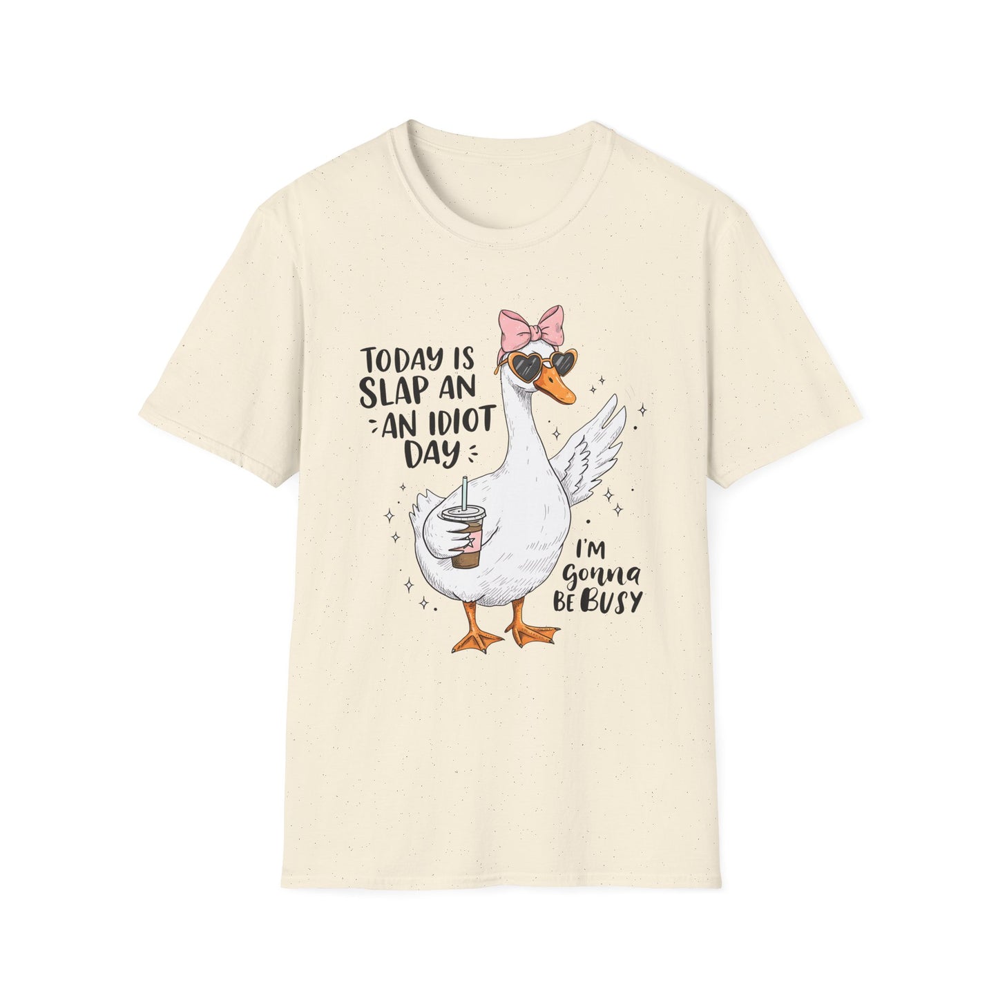 Funny Goose Humor T-Shirt, Cute Animal Shirt, Gift for Friends, Slap an Idiot Day Tee, Casual Wear, Outdoor Fun