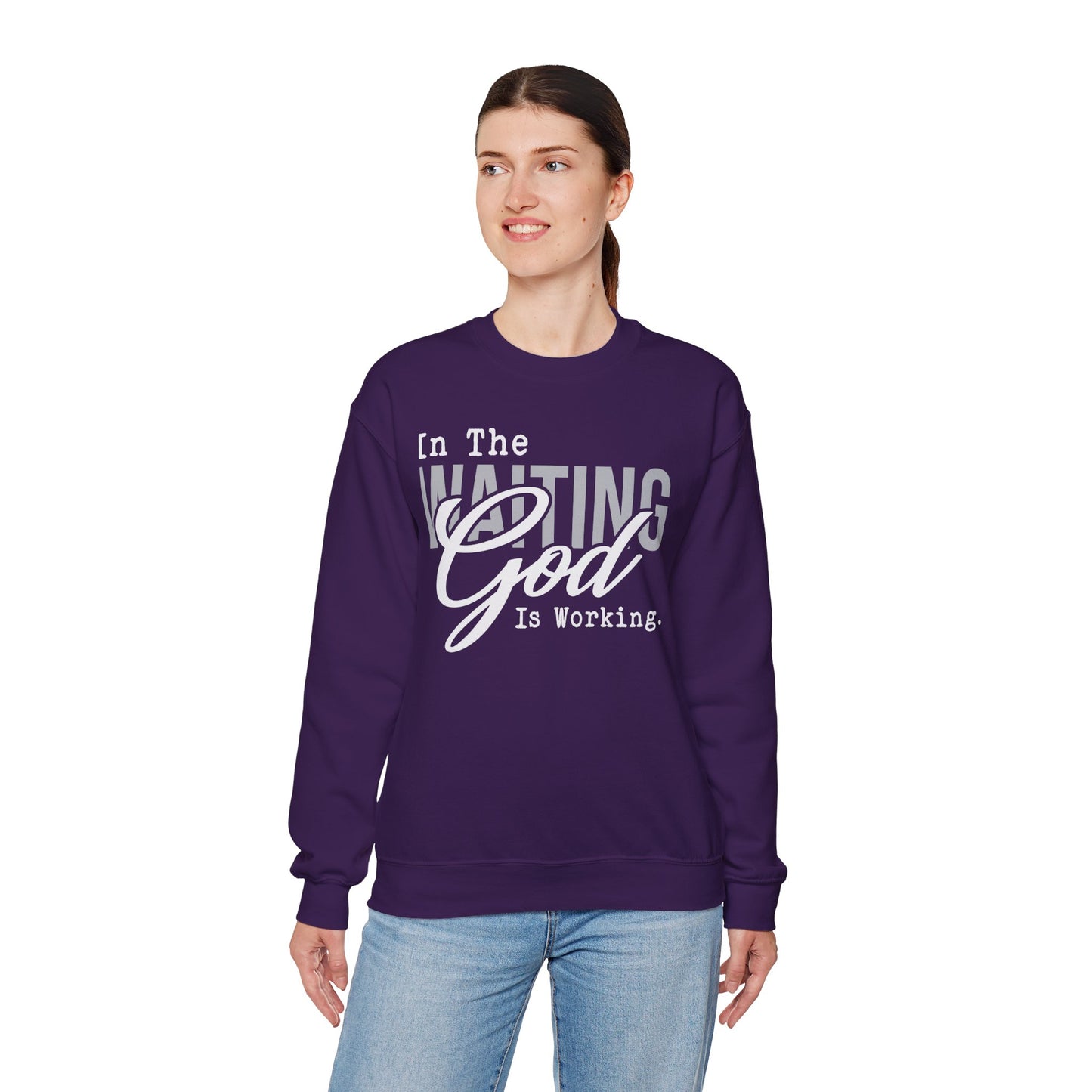 Inspirational Unisex Sweatshirt - 'In The Waiting God Is Working' - Cozy Gift for Faithful Friends, Spiritual Motivational Wear, [...]