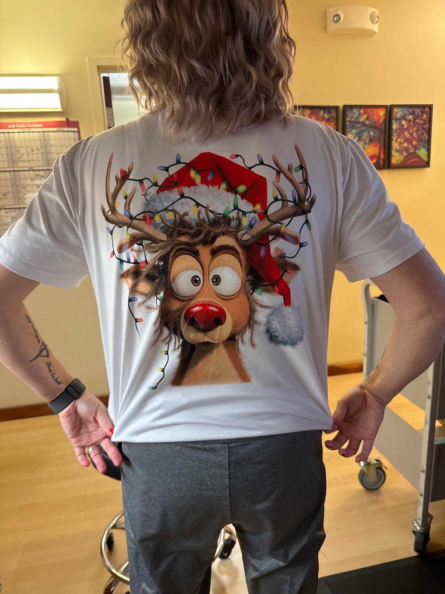 Crazy Reindeer Christmas Tee
