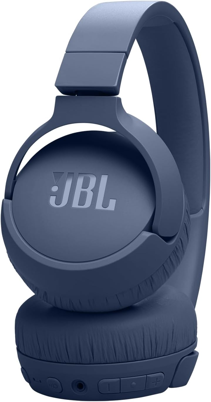 JBL Tune 670NC - Adaptive Noise Cancelling with Smart Ambient Wireless On-Ear Headphones, Up to 70H Battery Life with Speed Charge, Lightweight, Comfortable and Foldable Design (Blue)