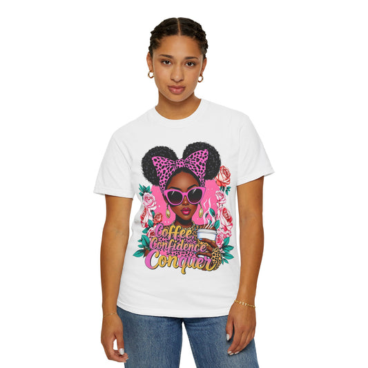 Empowering Coffee Queen T-Shirt, Confidence Tee, Motivational Shirt, Gift for Her, Inspirational Apparel