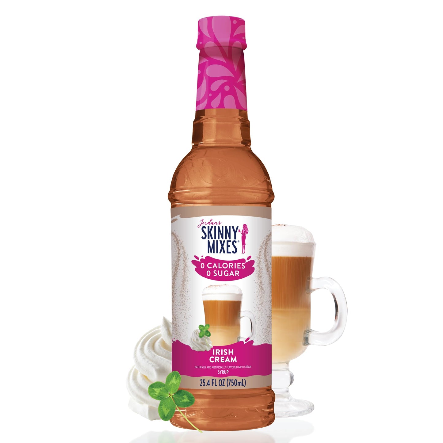 Jordan's Skinny Syrups Sugar Free Coffee Syrup, White Chocolate Mocha Flavor Mix, Zero Calorie Flavoring for Chai Latte, Protein Shake, Cocktail & More, Gluten Free, Keto Friendly, 25.4 Fl Oz, 1 Pack