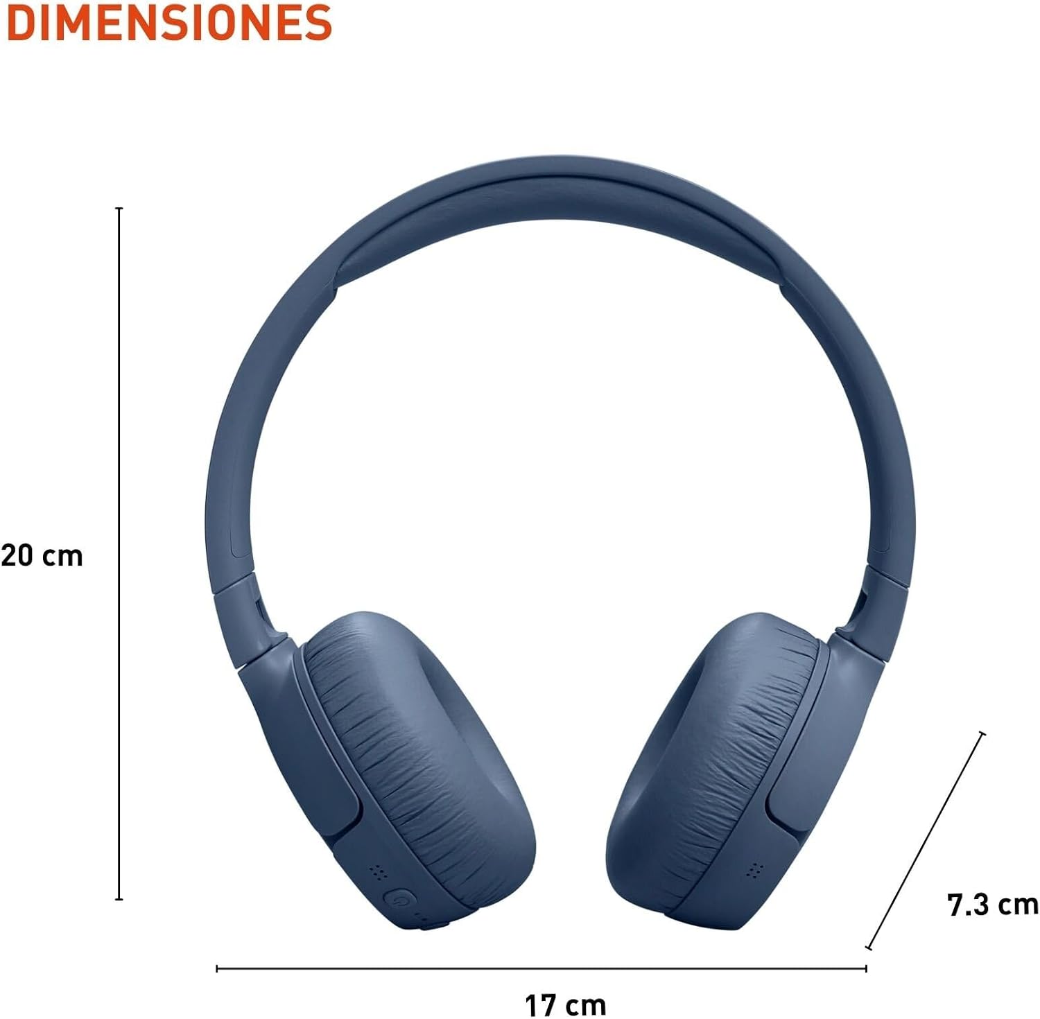 JBL Tune 670NC - Adaptive Noise Cancelling with Smart Ambient Wireless On-Ear Headphones, Up to 70H Battery Life with Speed Charge, Lightweight, Comfortable and Foldable Design (Blue)