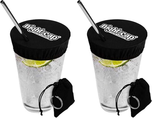 Nightcap Keychain - The Reusable Drink Spiking Prevention Accessory - Conveniently Attach the Key Ring Key Chain Pouch to Your Keys, Handbags, or Purse for Quick Access 2pk