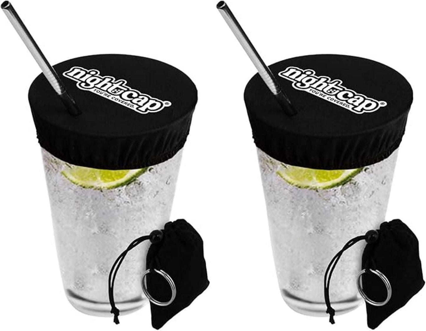 Nightcap Keychain - The Reusable Drink Spiking Prevention Accessory - Conveniently Attach the Key Ring Key Chain Pouch to Your Keys, Handbags, or Purse for Quick Access 2pk