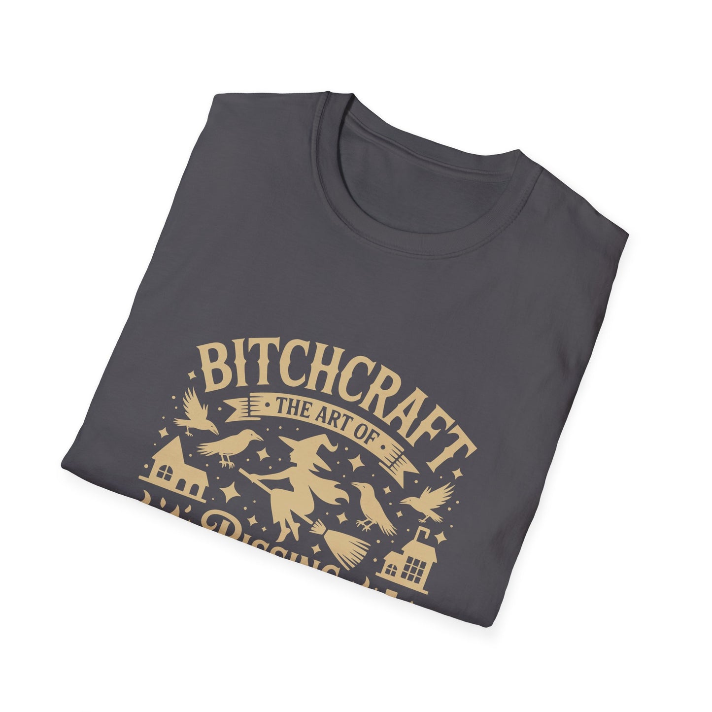 Bitchcraft Unisex Softstyle T-Shirt, Funny Witch Shirt, Witchcraft Humor Tee, Gift for Witch Lovers, Halloween Apparel