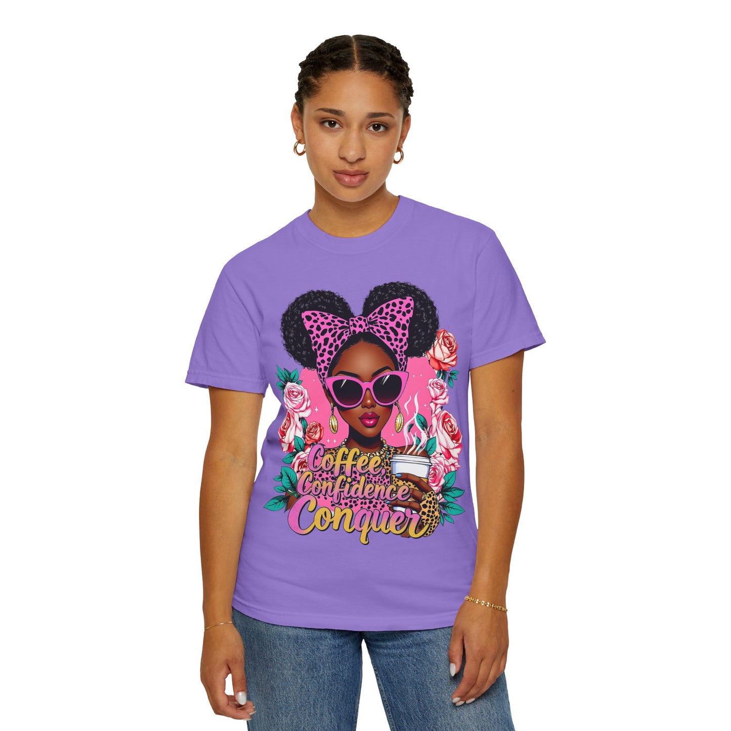 Empowering Coffee Queen T-Shirt, Confidence Tee, Motivational Shirt, Gift for Her, Inspirational Apparel