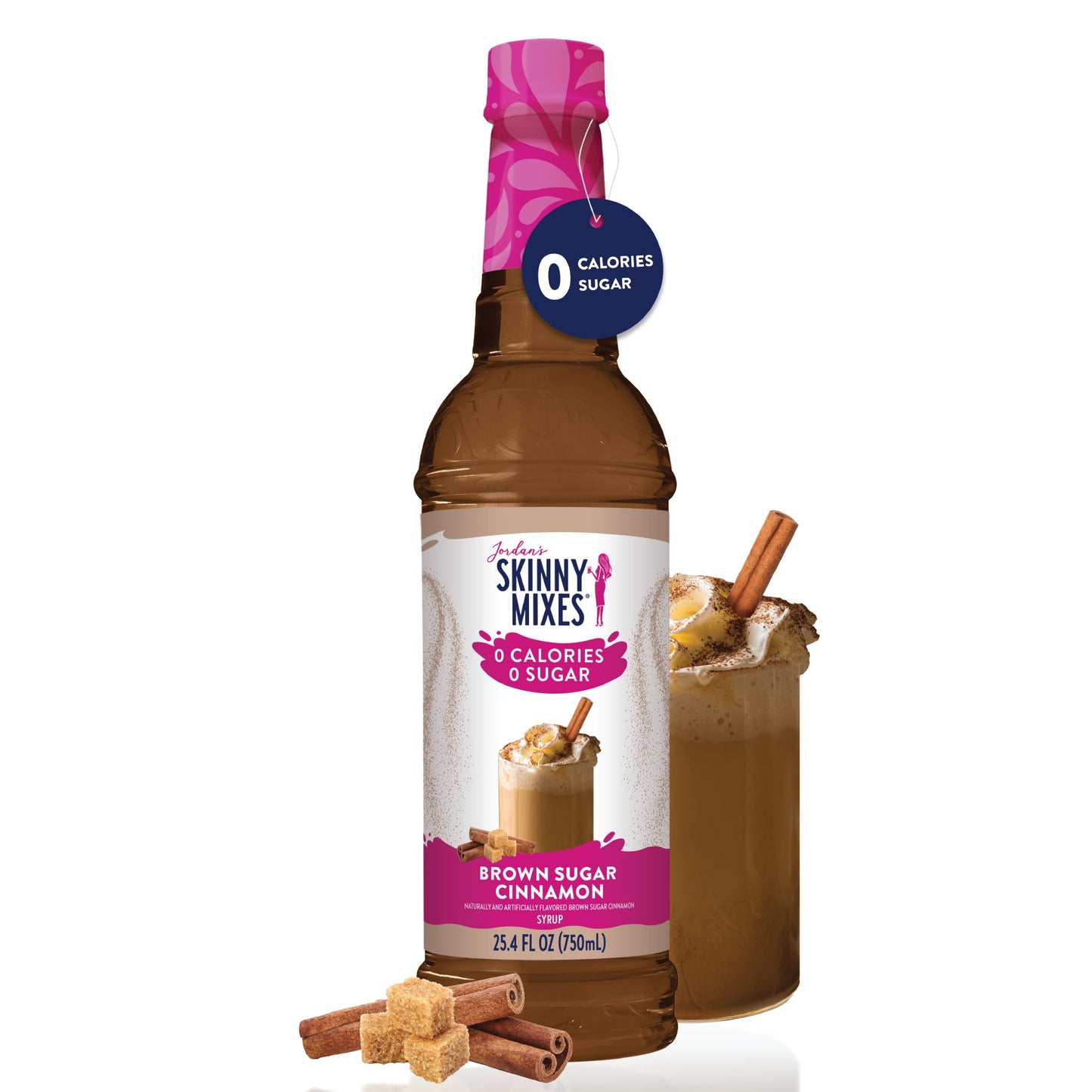 Jordan's Skinny Syrups Sugar Free Coffee Syrup, White Chocolate Mocha Flavor Mix, Zero Calorie Flavoring for Chai Latte, Protein Shake, Cocktail & More, Gluten Free, Keto Friendly, 25.4 Fl Oz, 1 Pack