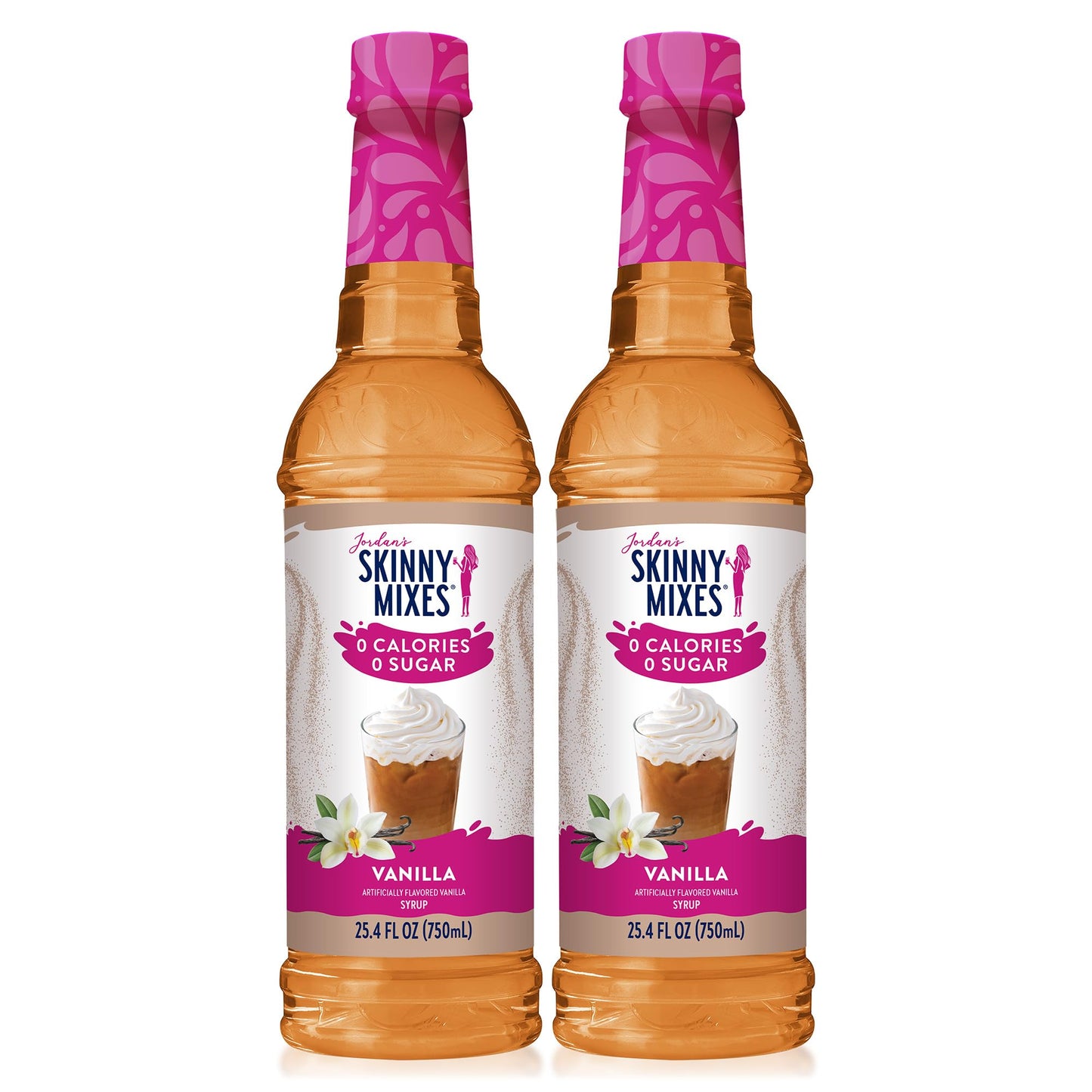 Jordan's Skinny Syrups Sugar Free Coffee Syrup, White Chocolate Mocha Flavor Mix, Zero Calorie Flavoring for Chai Latte, Protein Shake, Cocktail & More, Gluten Free, Keto Friendly, 25.4 Fl Oz, 1 Pack