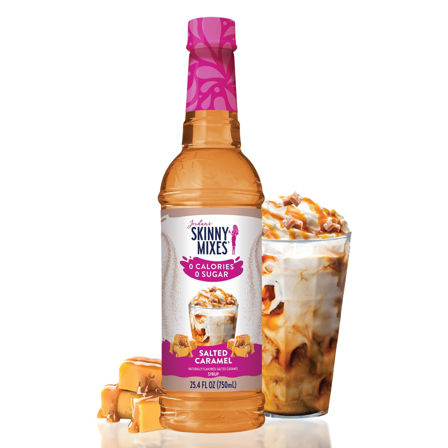 Jordan's Skinny Syrups Sugar Free Coffee Syrup, White Chocolate Mocha Flavor Mix, Zero Calorie Flavoring for Chai Latte, Protein Shake, Cocktail & More, Gluten Free, Keto Friendly, 25.4 Fl Oz, 1 Pack