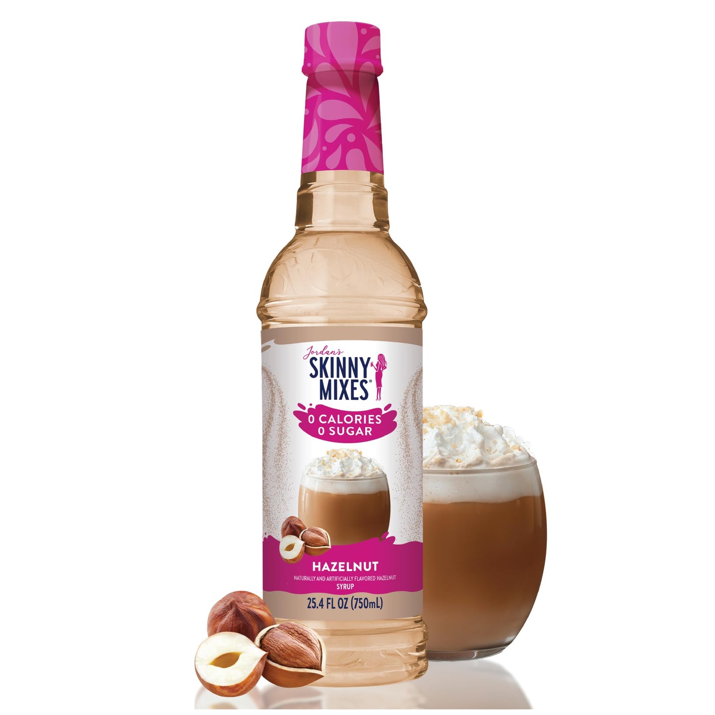 Jordan's Skinny Syrups Sugar Free Coffee Syrup, White Chocolate Mocha Flavor Mix, Zero Calorie Flavoring for Chai Latte, Protein Shake, Cocktail & More, Gluten Free, Keto Friendly, 25.4 Fl Oz, 1 Pack
