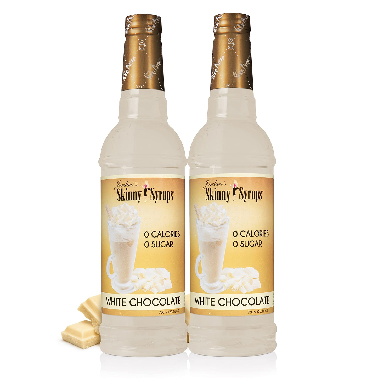 Jordan's Skinny Syrups Sugar Free Coffee Syrup, White Chocolate Mocha Flavor Mix, Zero Calorie Flavoring for Chai Latte, Protein Shake, Cocktail & More, Gluten Free, Keto Friendly, 25.4 Fl Oz, 1 Pack