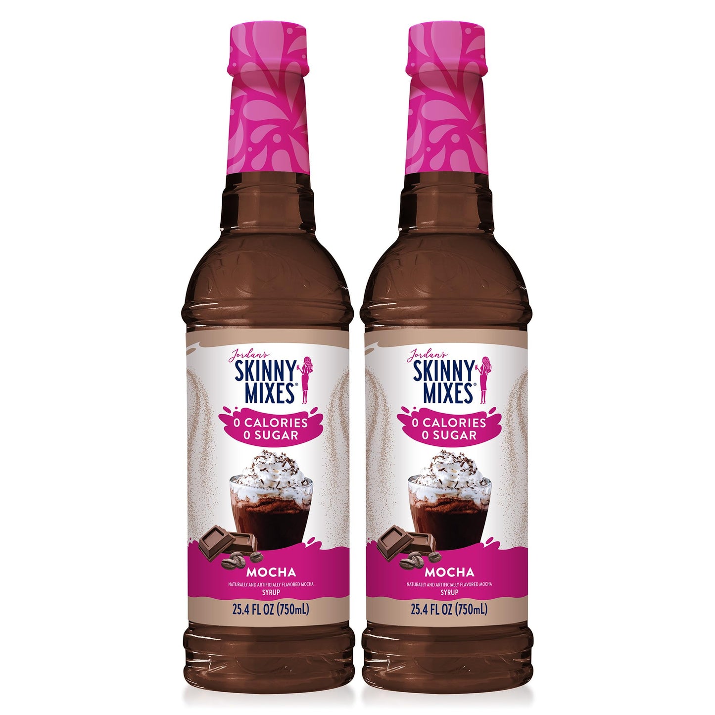 Jordan's Skinny Syrups Sugar Free Coffee Syrup, White Chocolate Mocha Flavor Mix, Zero Calorie Flavoring for Chai Latte, Protein Shake, Cocktail & More, Gluten Free, Keto Friendly, 25.4 Fl Oz, 1 Pack