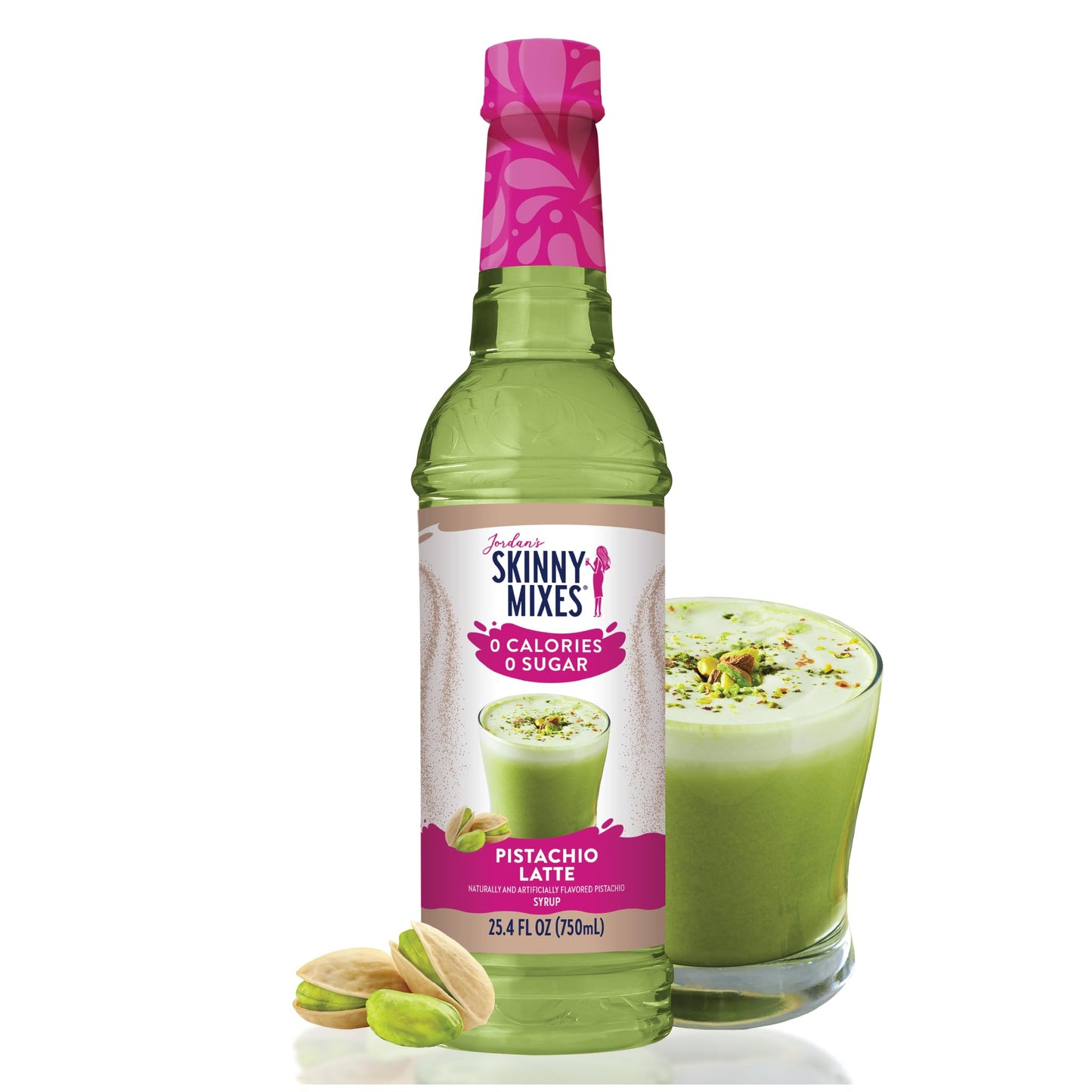Jordan's Skinny Syrups Sugar Free Coffee Syrup, White Chocolate Mocha Flavor Mix, Zero Calorie Flavoring for Chai Latte, Protein Shake, Cocktail & More, Gluten Free, Keto Friendly, 25.4 Fl Oz, 1 Pack