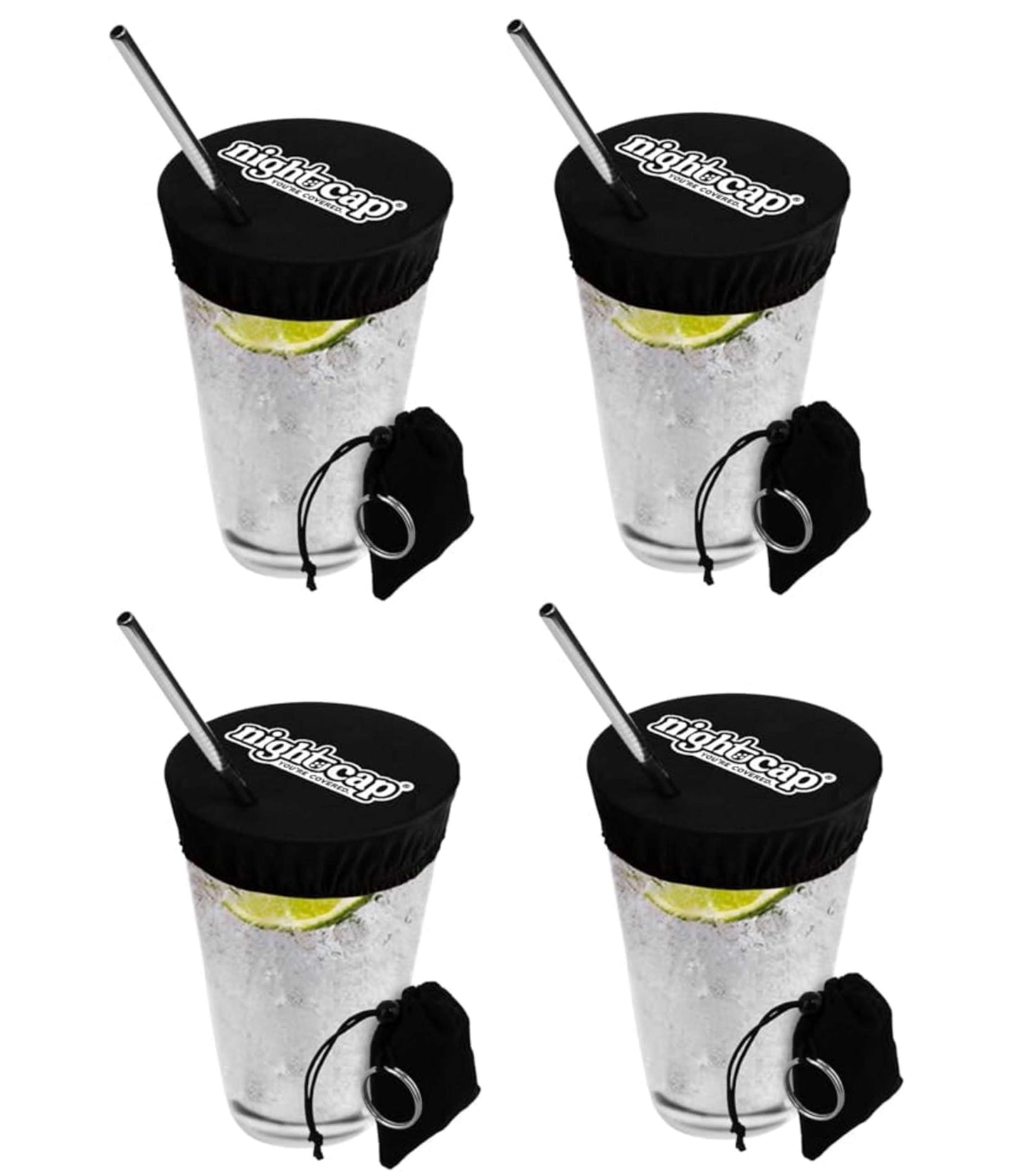 Nightcap Keychain - The Reusable Drink Spiking Prevention Accessory - Conveniently Attach the Key Ring Key Chain Pouch to Your Keys, Handbags, or Purse for Quick Access 2pk