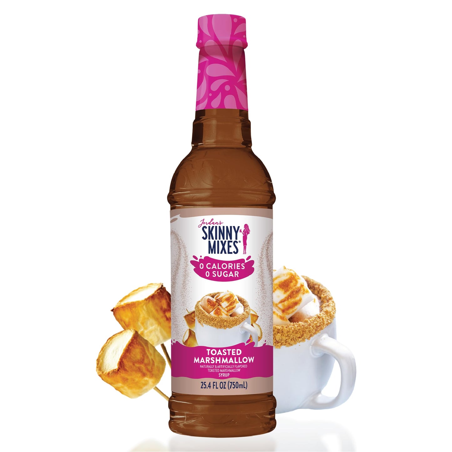 Jordan's Skinny Syrups Sugar Free Coffee Syrup, White Chocolate Mocha Flavor Mix, Zero Calorie Flavoring for Chai Latte, Protein Shake, Cocktail & More, Gluten Free, Keto Friendly, 25.4 Fl Oz, 1 Pack