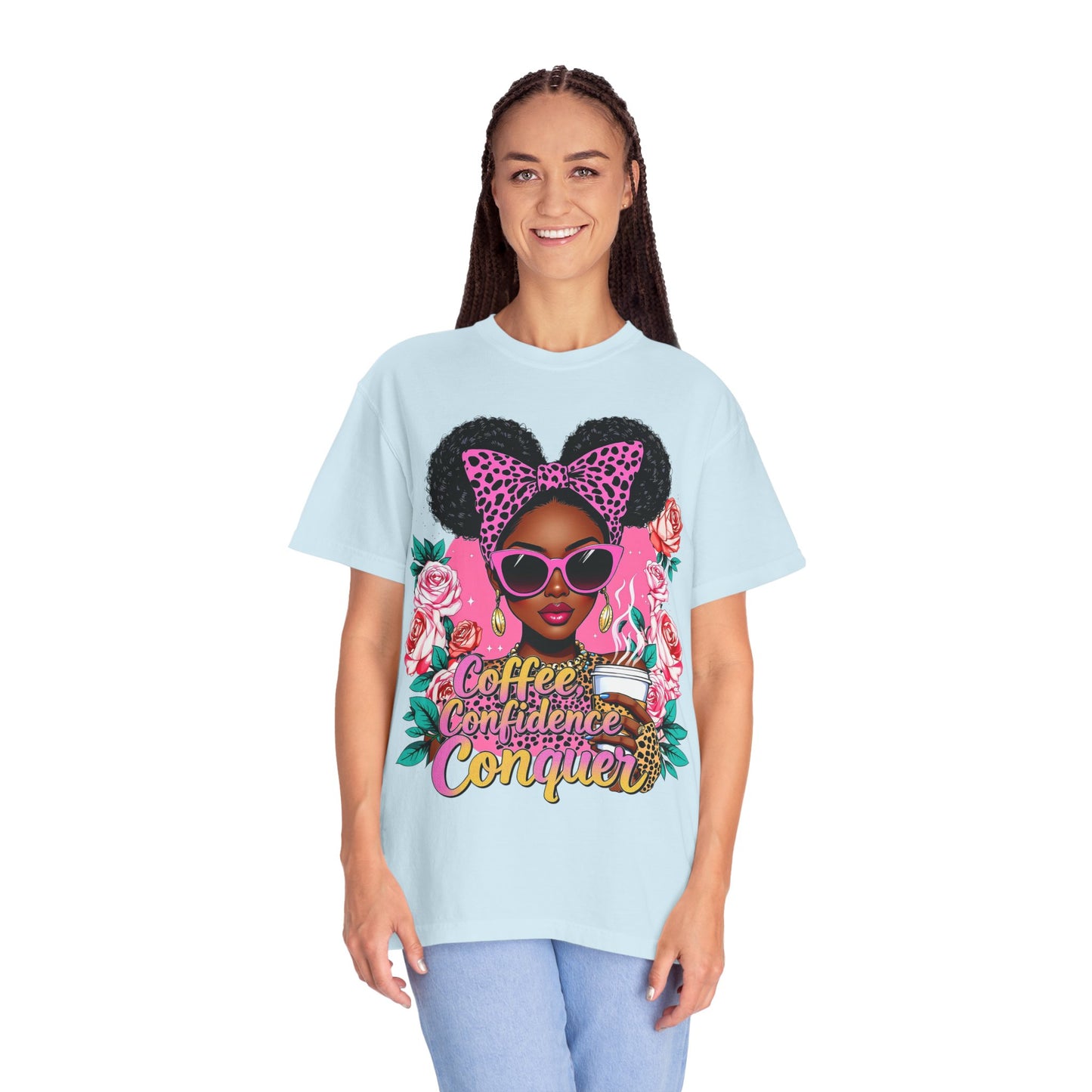 Empowering Coffee Queen T-Shirt, Confidence Tee, Motivational Shirt, Gift for Her, Inspirational Apparel