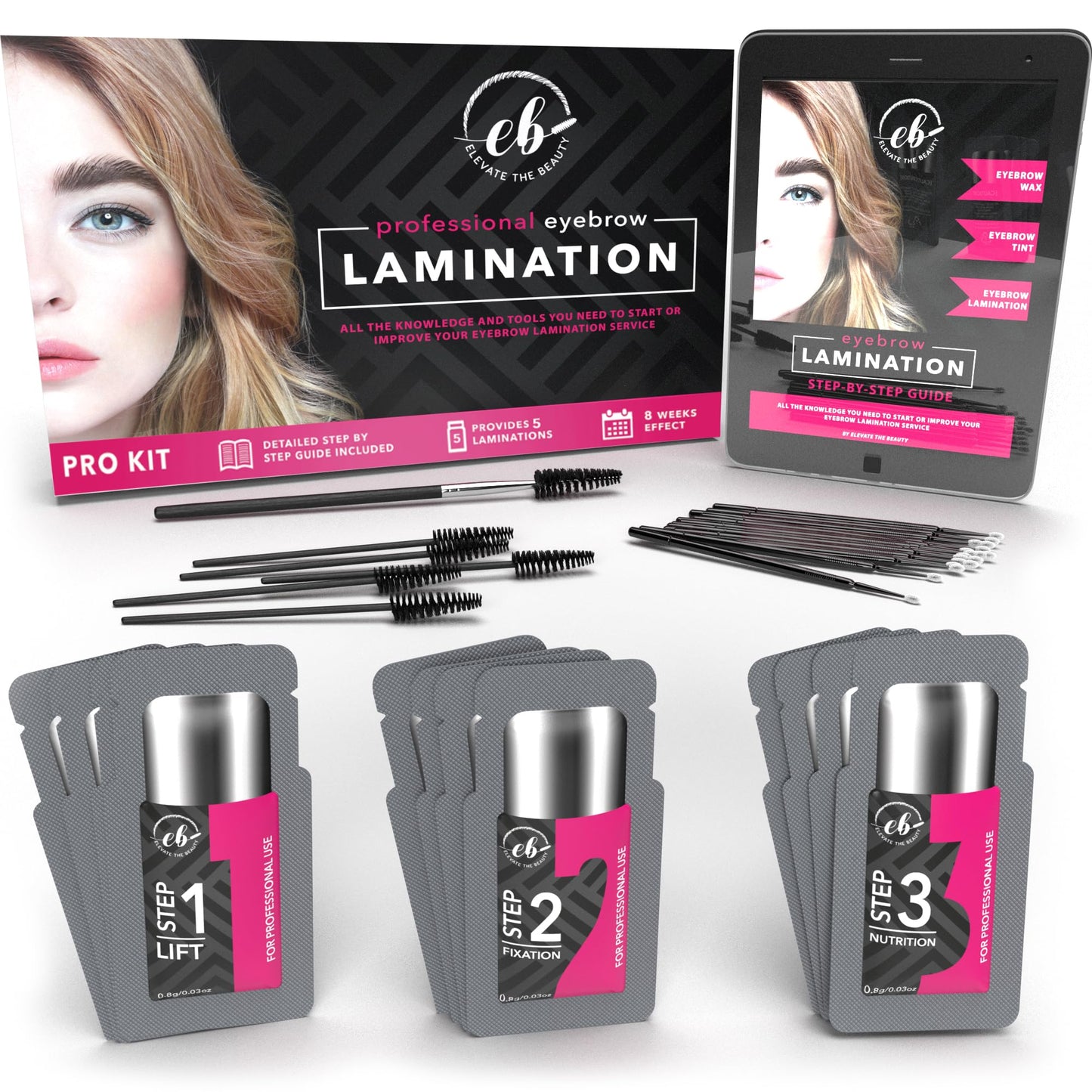 Brow Lamination Kit | At Home DIY Eyebrow Lamination Kit For Instant Brow Lift | Professional Eye Brows Supplies for Fuller Eyebrows | Easy to Use | For Home and Professional Care