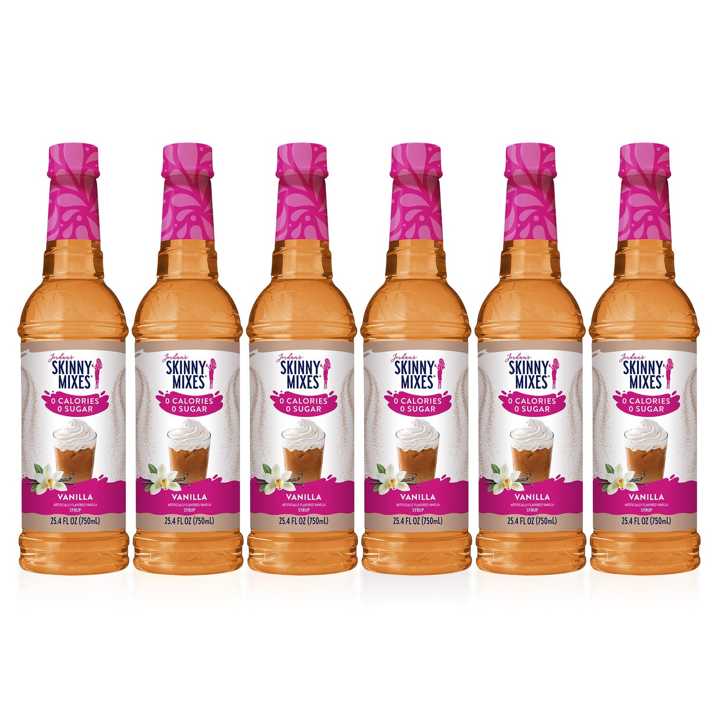 Jordan's Skinny Syrups Sugar Free Coffee Syrup, White Chocolate Mocha Flavor Mix, Zero Calorie Flavoring for Chai Latte, Protein Shake, Cocktail & More, Gluten Free, Keto Friendly, 25.4 Fl Oz, 1 Pack