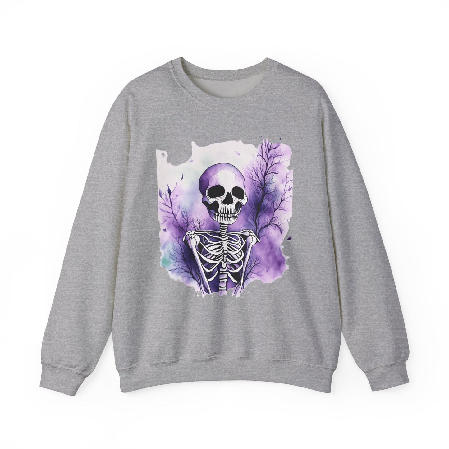 Skeleton Art Unisex Sweatshirt, Cozy Fall Fashion, Halloween Outfit, Artistic Gift, Skeleton Sweatshirt, Soft Crewneck