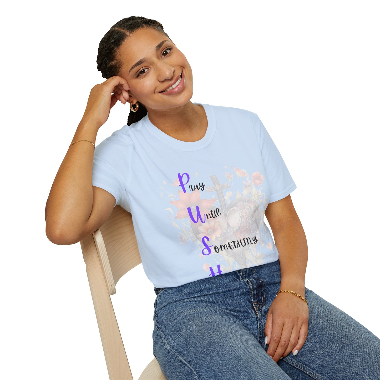 Inspirational Unisex T-Shirt - P.U.S.H. Pray Until Something Happens, Motivational Shirt, Faith-Based Apparel, Gift for Believers, [...]