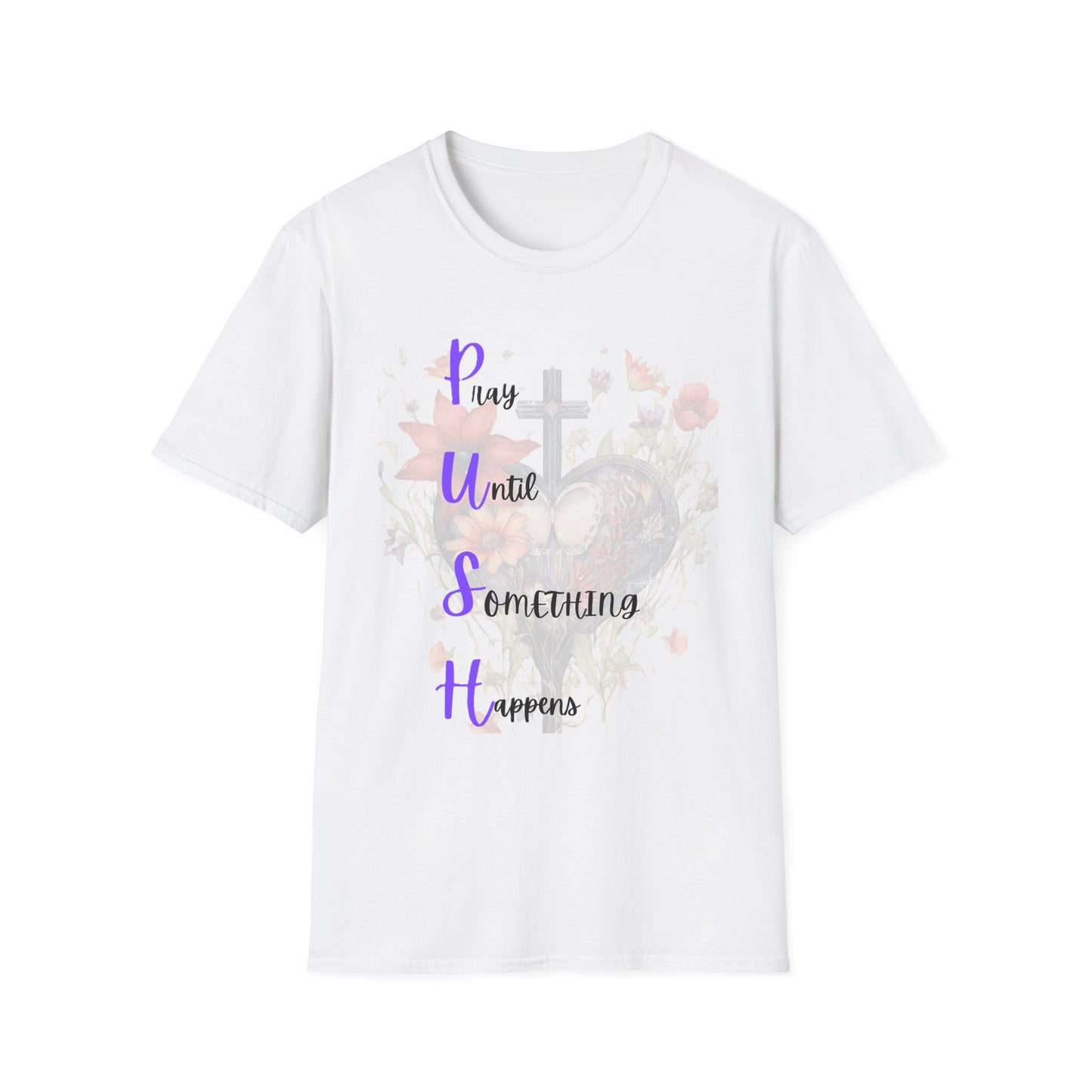 Inspirational Unisex T-Shirt - P.U.S.H. Pray Until Something Happens, Motivational Shirt, Faith-Based Apparel, Gift for Believers, [...]