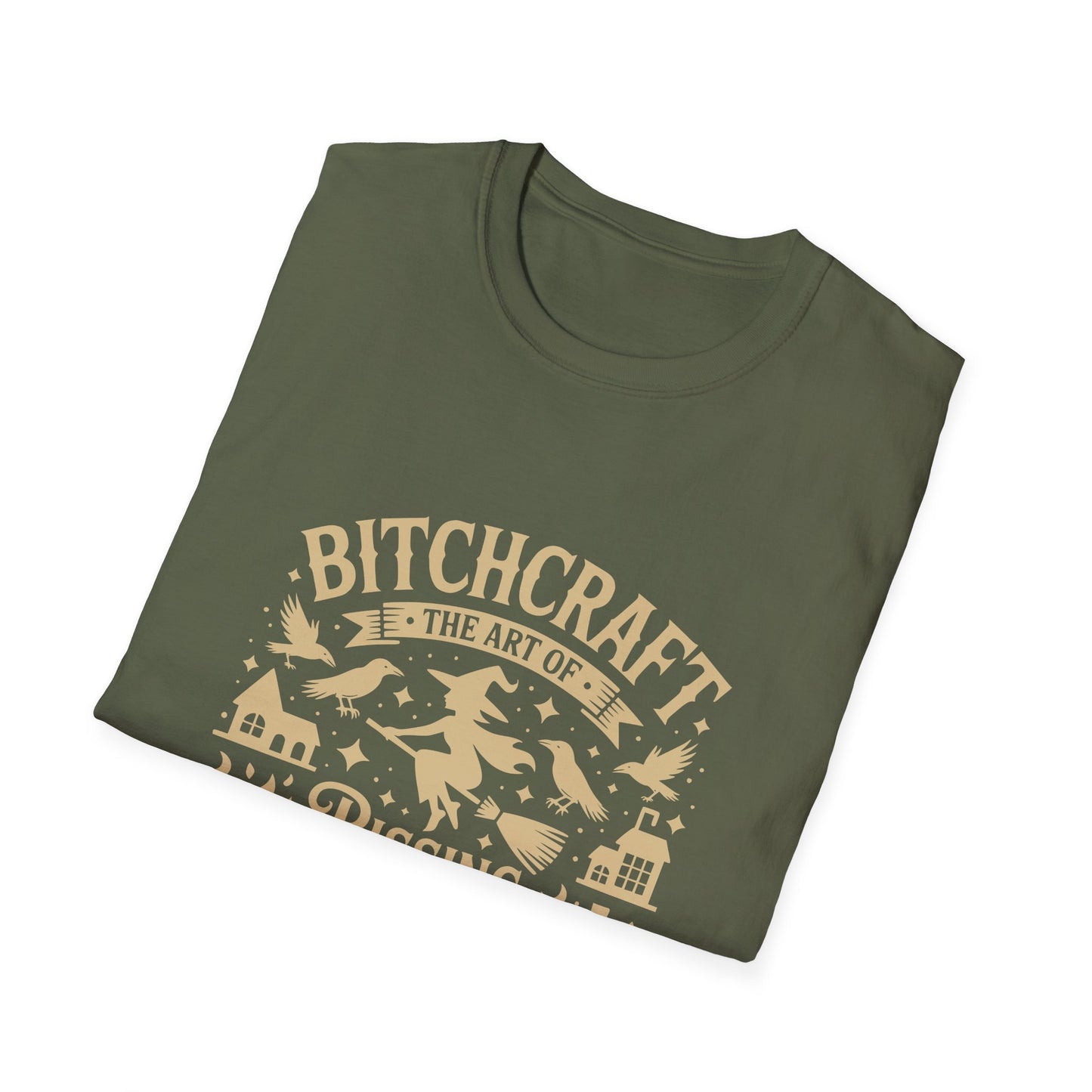Bitchcraft Unisex Softstyle T-Shirt, Funny Witch Shirt, Witchcraft Humor Tee, Gift for Witch Lovers, Halloween Apparel