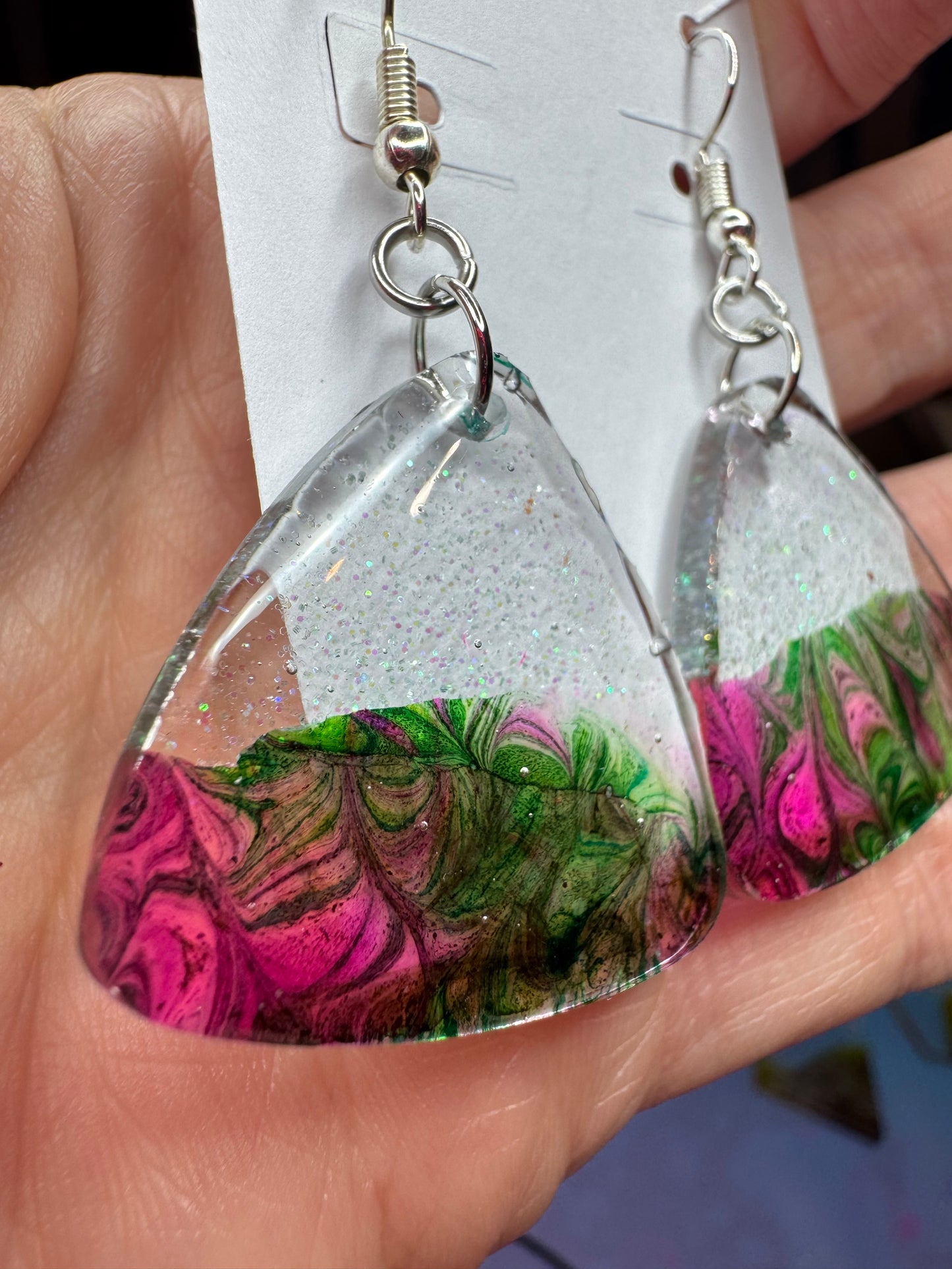 Bloom Horizon Resin Drop Earrings 🌸