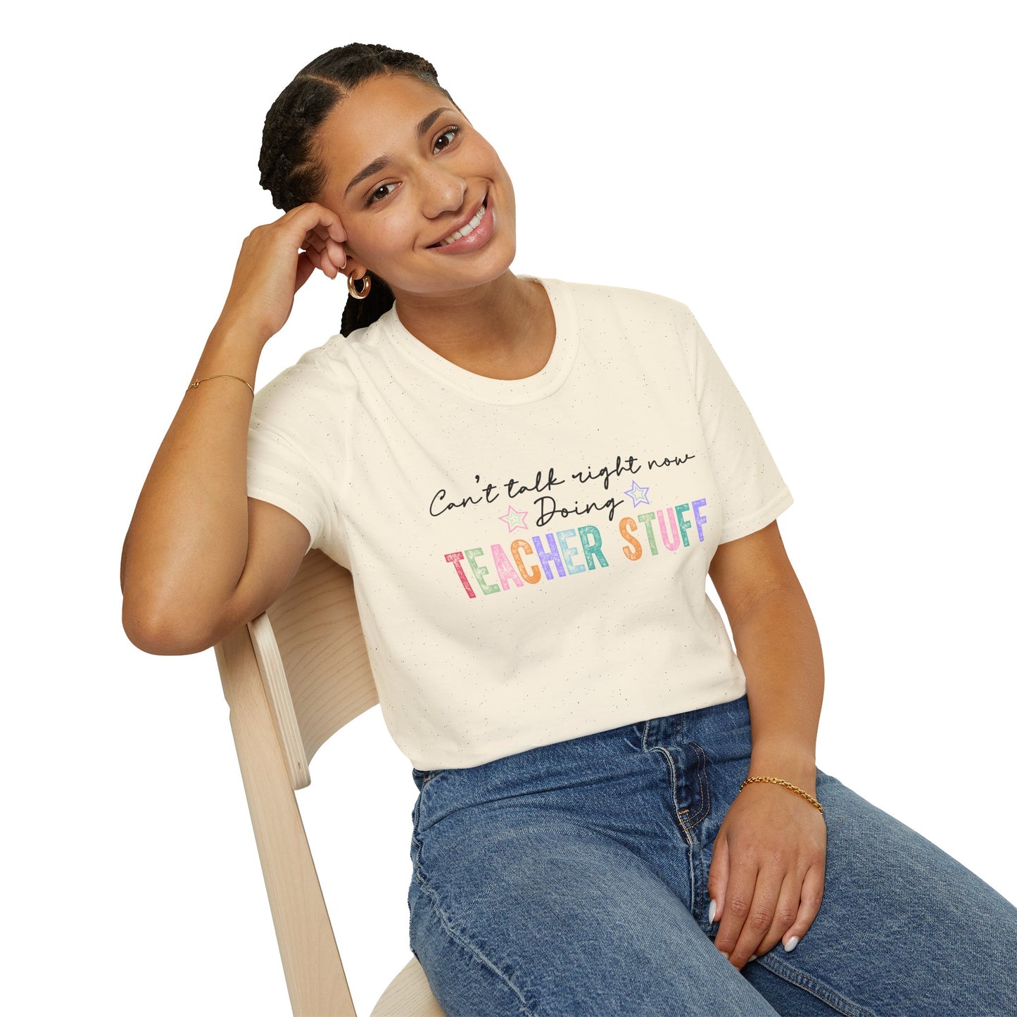 Teacher Vibes Unisex Softstyle T-Shirt - Perfect Gift for Educators, Back to School, Teacher Appreciation, Casual Wear, Classroom Style