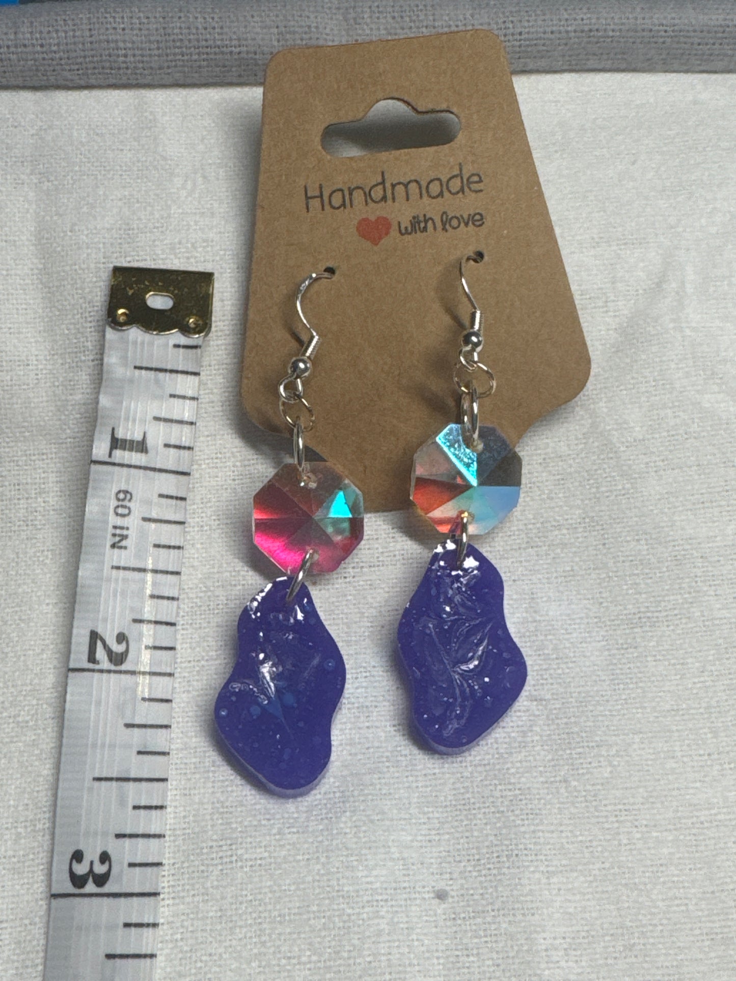 Purple Resin Earrings
