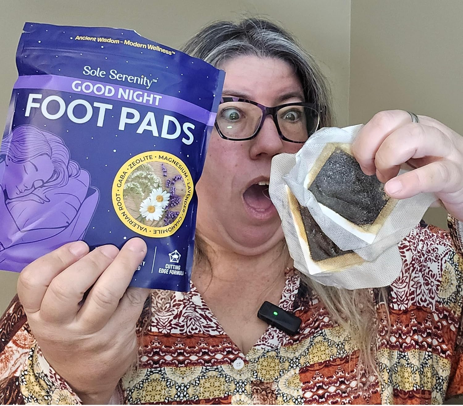 Sole Serenity Foot Pads - Zeolite Mineral, Ginger Root, Wormwood, Bamboo Vinegar, Foot Spa for Tired Feet (Good Night - 1 Pack)